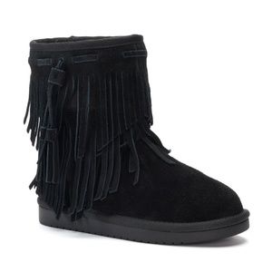 Koolaburra by Ugg Fringe Cable Boots (Black)